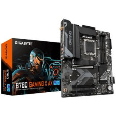 Gigabyte Pamatplate Intel procesorsiem Gigabyte  B760 GAMING X AX 1.1 M/B Processor family Intel, Processor socket  LGA1700, DDR5 DIMM, Memory slots 4, Supported hard disk drive interfaces 	SATA, M.2, Number of SATA connectors 4, Chipset Intel B760 Expres