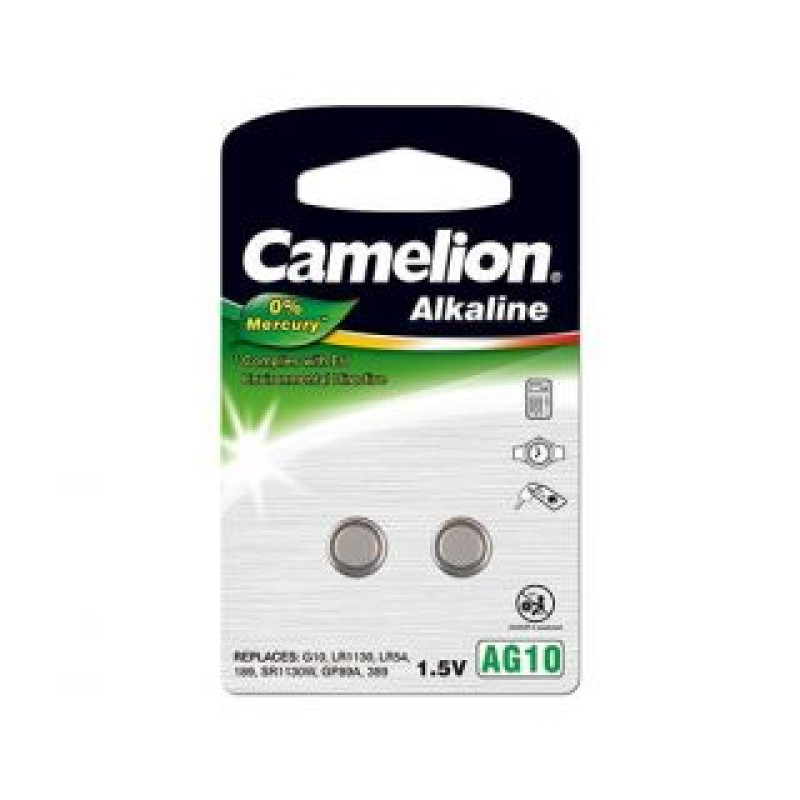 Camelion Cita datorprece Camelion  AG10/LR54/LR1131/389, Alkaline Buttoncell, 2 pc(s)