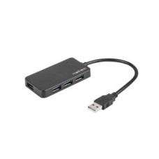 Natec Parveidotājs Natec  USB 3.0 HUB, Moth, 4-Port, Black