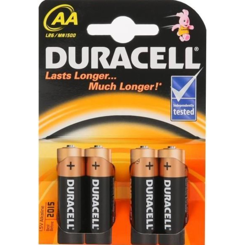 Duracell Cita datorprece Duracell  AA/LR6, Alkaline Basic MN1500, 4 pc(s)