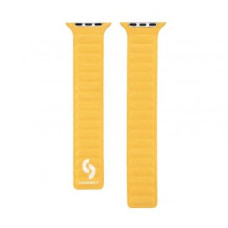 Connect Siksniņa Connect  Watch 38/40/41mm Fine woven twill magnetic chain Watch Straps Yellow