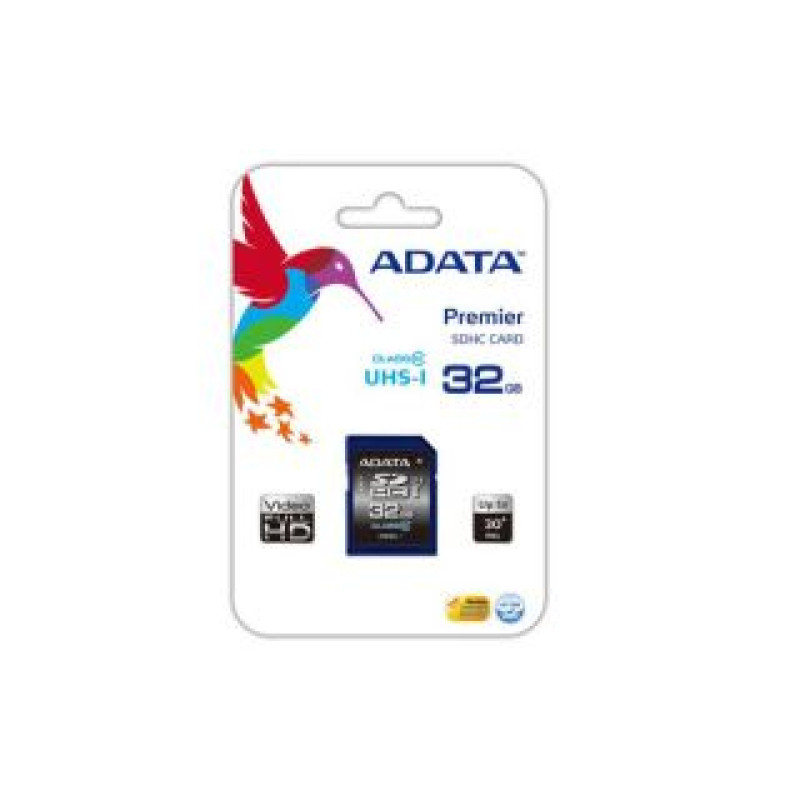 Adata Atmiņas kartes ADATA  Premier 32 GB SDHC Flash memory class 10 No