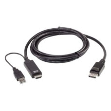 Aten Serveru  - Citi piederumi Aten  2L-7D02HDP True 4K 1.8M HDMI to DisplayPort Cable