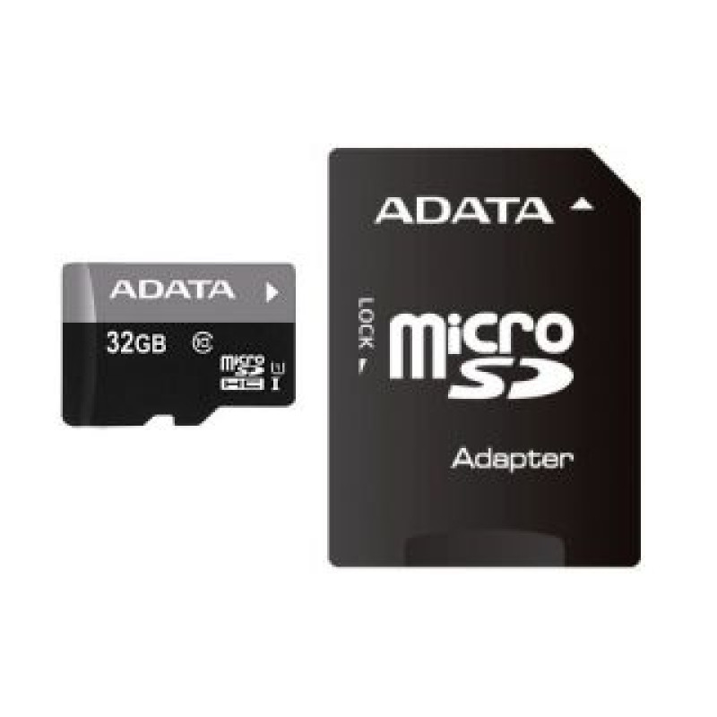 Adata Atmiņas kartes ADATA  Premier UHS-I 32 GB, MicroSDHC, Flash memory class 10, Adapter