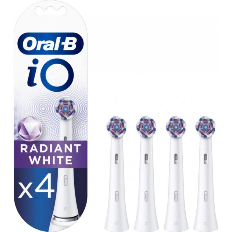 Oral-B Zobu birste Oral-B  Toothbrush replacement iO Radiant White Heads, For adults, Number of brush heads included 4, White