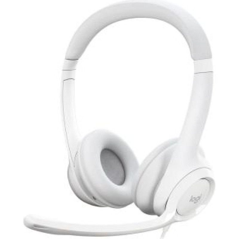 Logitech Vadu austiņas Logitech  LOGI H390 USB Computer Headset - WHITE