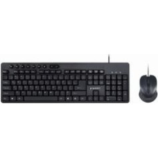 Gembird Datora tastatūra Gembird  Multimedia desktop set KBS-UM-04	 USB Keyboard, Wired, Mouse included, US, Black