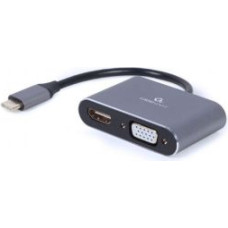 Cablexpert Rūteris Cablexpert  USB Type-C to HDMI and VGA display adapter A-USB3C-HDMIVGA-01 0.15 m, Grey, USB Type-C