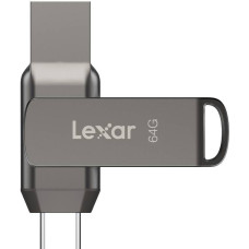 Lexar Zibatmiņa Lexar  2-in-1 Flash Drive | JumpDrive Dual Drive D400 | 64 GB | USB 3.1 | Grey