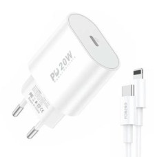 Foneng Adapteris Foneng  Fast charger Foneng 1x USB PD 3.0 EU39 + USB C to Lightning