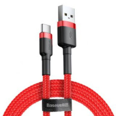 Baseus Kabelis Baseus  Cafule Cable durable nylon cable USB / USB-C QC3.0 2A 3M red (CATKLF-U09)