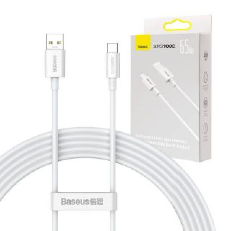 Baseus Kabelis Baseus  Baseus Superior Series Cable USB to USB-C, 65W, PD, 2m (white)