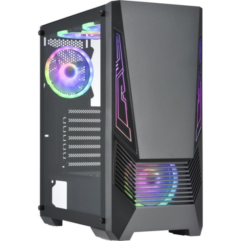 Golden Tiger Datoru korpusi GOLDEN TIGER  Case||Buffalo M730i|MidiTower|Not included|ATX|MicroATX|Colour Black|BUFFALOM730I