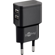 Goobay Rūteris Goobay  Dual USB charger 44951  2.4 A,  2 USB 2.0 female (Type A), Black, 12 W