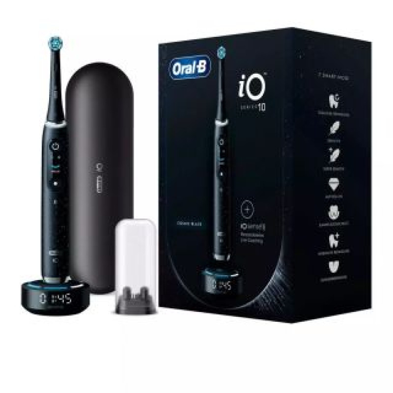 Oral-B Zobu birste Oral-B  Electric Toothbrush iO Series 10 Rechargeable, For adults, Number of brush heads included 1, Cosmic Black, Number of teeth brushing modes 7