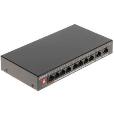 Dahua Nevadāms centrmezgls DAHUA  Switch||PFS3010-8ET-96-V2|Desktop/pedestal|PoE ports 8|96 Watts|DH-PFS3010-8ET-96-V2