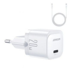 Joyroom Adapteris Joyroom  Mini USB C Charger 20W PD with USB C Cable - Lightning Joyroom JR-TCF02 White