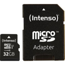 Intenso Cita datorprece Intenso  MEMORY MICRO SDHC 32GB UHS-I/W/ADAPTER 3423480