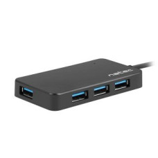 Natec Parveidotājs Natec  USB 3.0 HUB, Silkworm, 4-Port, Black