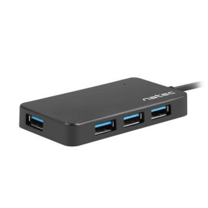 Natec Parveidotājs Natec  USB 3.0 HUB, Silkworm, 4-Port, Black