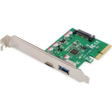 Digitus Parveidotājs Digitus  PCIe card, USB-C 3.1 Gen 2, 10Gpbs, USB-A 3.1