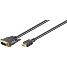 Goobay Monitoru piederums Goobay  DVI-D/HDMI cable, gold-plated HDMI to DVI-D, 2 m