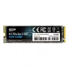 Silicon Power Cietais disks SSD Silicon power  A60 512 GB, SSD interface M.2 NVME, Write speed 1600 MB/s, Read speed 2200 MB/s