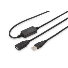 Digitus Kabelis Digitus  Active USB 2.0 Repeater/Extension Cable DA-73100-1 10 m, Black