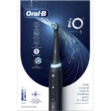 Oral-B Zobu birste Oral-B  Electric Toothbrush iO5 Rechargeable, For adults, Number of brush heads included 1, Matt Black, Number of teeth brushing modes 5