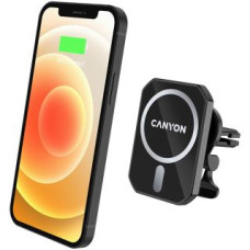 Canyon Bezvadu lādētājs Canyon  Magnetic Car Holder And Wireless Charger CM-15 15W Black