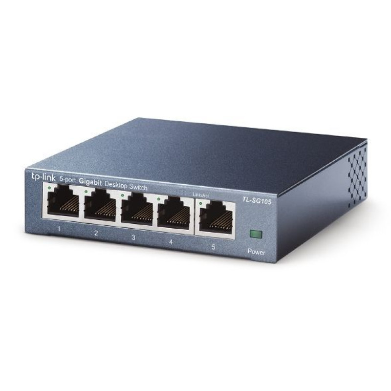 Tp-Link Serveru  - Citi piederumi TP-Link  Switch TL-SG105 Unmanaged, Desktop, 1 Gbps (RJ-45) ports quantity 5, Power supply type External