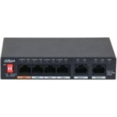 Dahua Nevadāms centrmezgls DAHUA  Switch||PFS3006-4GT-60|6x1000Base-T|PoE ports 4|60 Watts|PFS3006-4GT-60-V2