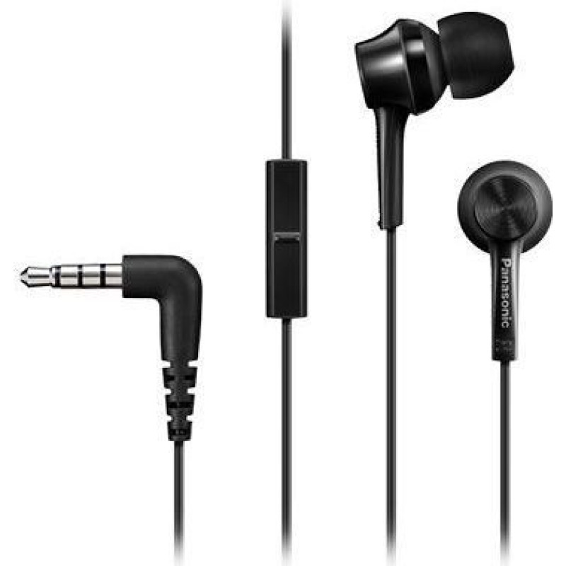 Panasonic Bezvadu austiņas Panasonic  Headphones RP-TCM55E-K Wired, In-ear, Microphone, 3.5 mm, Black