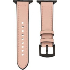 Connect Siksniņa Connect  Watch 38/40/41mm Silicone patch Leather Watch Strap (132mm M/L) Pink Sand