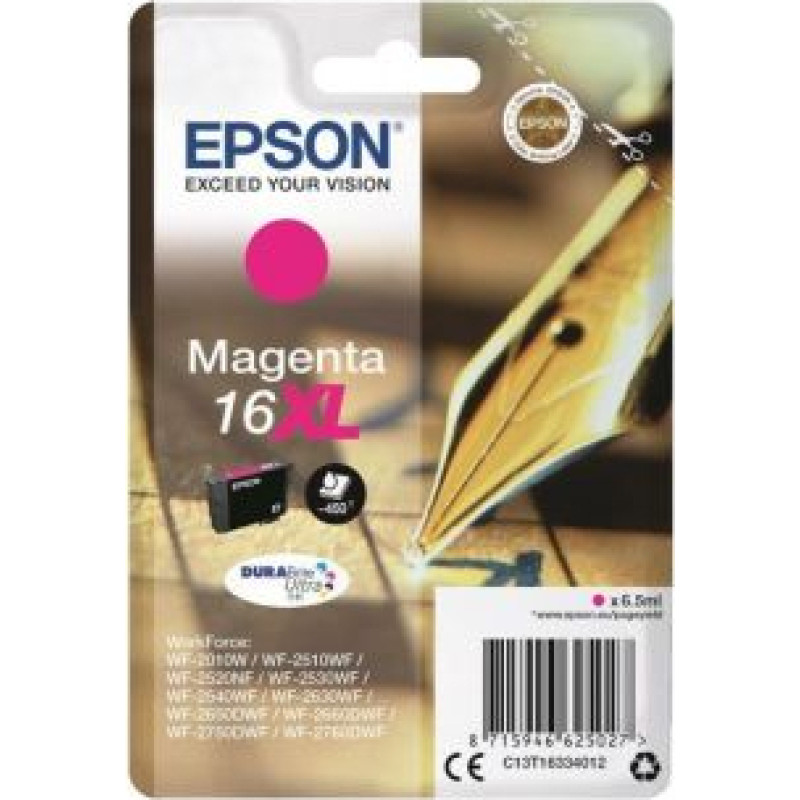 Epson Aksesuāri un izejmateriāli EPSON  16XL Ink Cartridge, Magenta