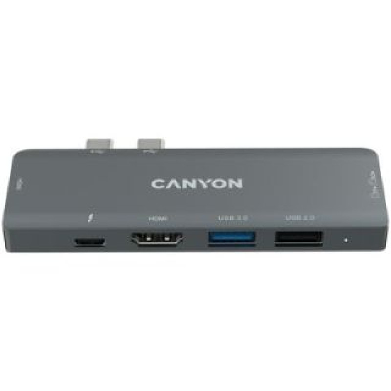 Canyon Parveidotājs Canyon  DS-05B Multiport Docking Station with 7 port Space Gray