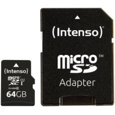 Intenso Cita datorprece Intenso  MEMORY MICRO SDXC 64GB C10/W/ADAPTER 3433490