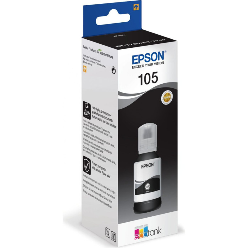 Epson Aksesuāri un izejmateriāli EPSON  Ecotank 105 Ink Bottle, Black