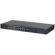 Dahua Nevadāms centrmezgls DAHUA  Switch||Desktop/pedestal|Rack|16x10Base-T / 100Base-TX / 1000Base-T|2xSFP|PoE ports 16|CS4220-16GT-240