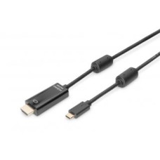 Digitus Kabelis Digitus  USB Type-C adapter cable, Type-C to HDMI A M/M, 2.0m, 4K/60Hz, 18GB, bl, gold