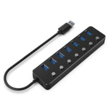 Gembird Parveidotājs Gembird  I/O HUB USB3 7PORT/UHB-U3P7P-01