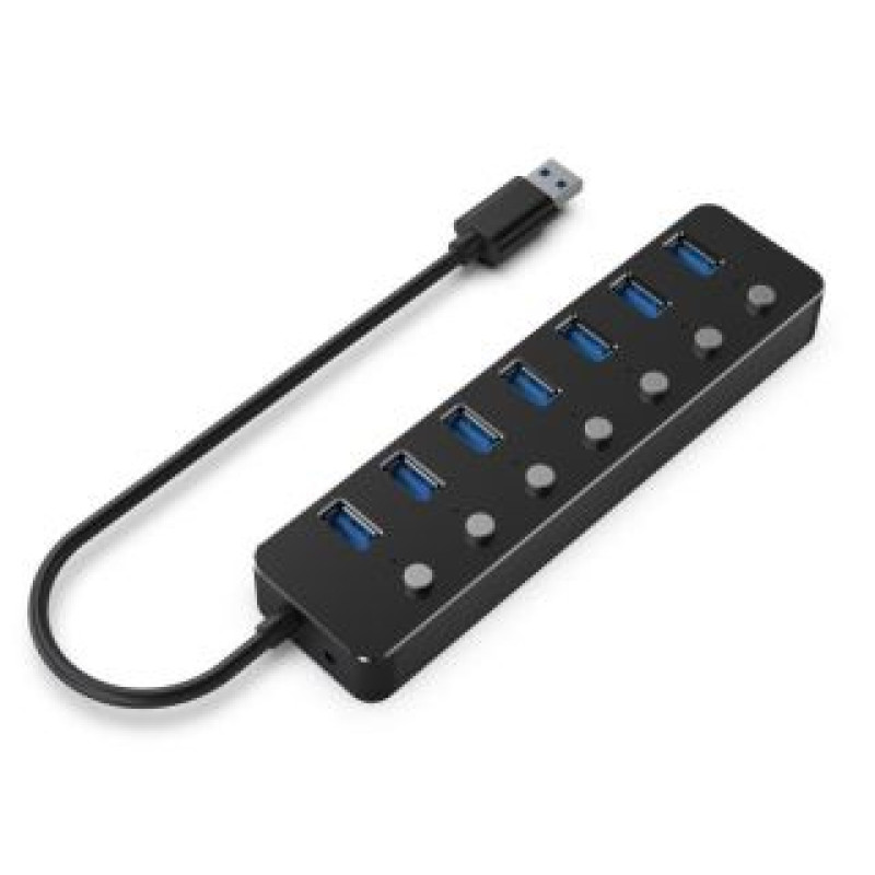 Gembird Parveidotājs Gembird  I/O HUB USB3 7PORT/UHB-U3P7P-01