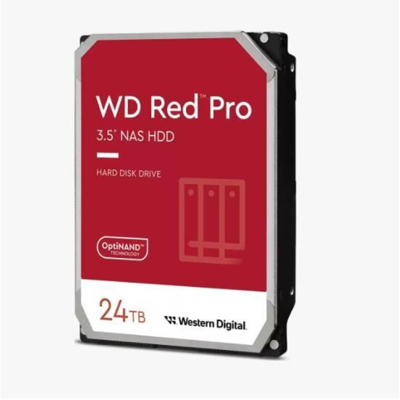 Western Digital Cietais disks HDD Western Digital  HDD||Red Pro|24TB|SATA|512 MB|7200 rpm|3,5