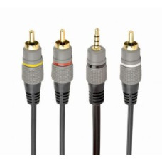 Gembird Kabelis Gembird  CABLE AUDIO 3.5MM 4PIN TO 3RCA/AV 1.5M CCAP-4P3R-1.5M