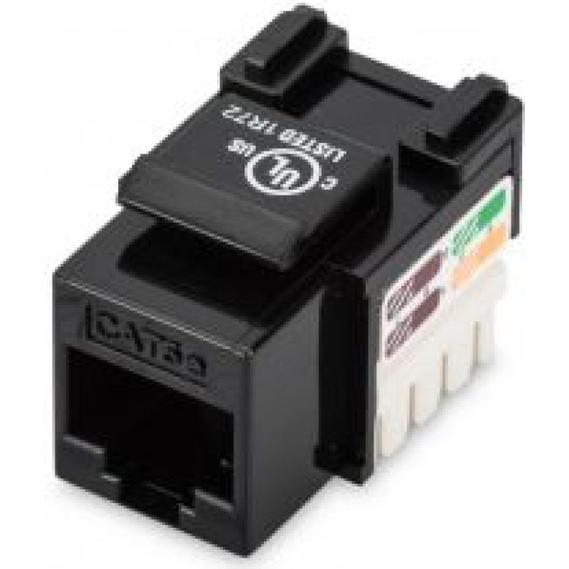 Digitus Parveidotājs Digitus  Class D CAT 5e Keystone Jack DN-93501 Unshielded RJ45 to LSA, Black