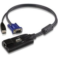 Aten Serveru  - Citi piederumi Aten  USB VGA KVM Adapter 1 x RJ-45 Female, 1 x USB Male, 1 x HDB-15 Male