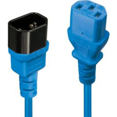 Lindy Parveidotājs LINDY  CABLE POWER IEC EXTENSION 2M/BLUE 30472