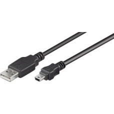 Goobay Kabelis Goobay  USB 2.0 Hi-Speed cable 50768 3 m, Black, USB 2.0 mini male (type B, 5-pin), USB 2.0 male (type A)