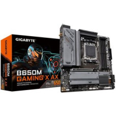 Gigabyte Pamatplate Intel procesorsiem Gigabyte  B650M GAMING X AX 1.1 M/B Processor family AMD, Processor socket AM5, DDR5 DIMM, Memory slots 4, Supported hard disk drive interfaces 	SATA, M.2, Number of SATA connectors 4, Chipset B650, Micro ATX