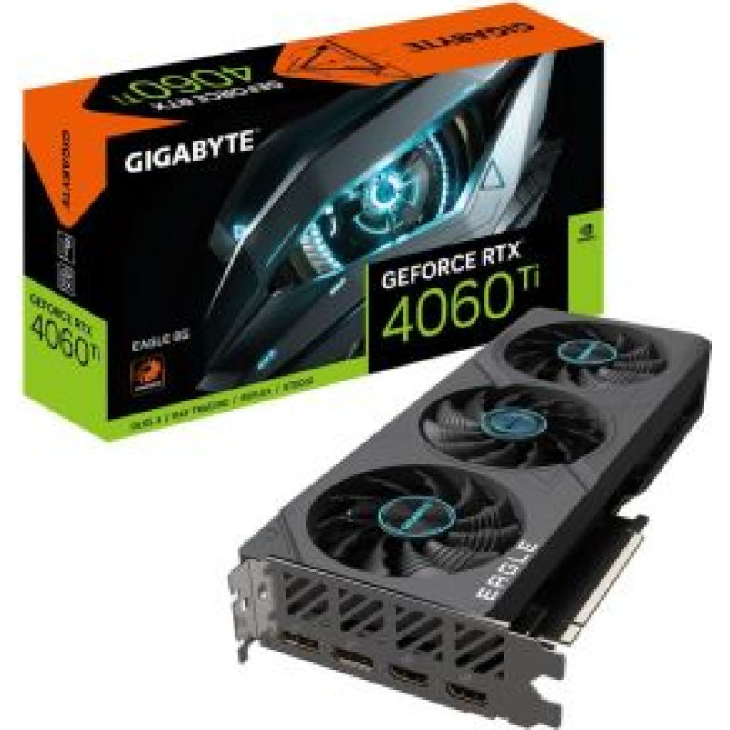 Gigabyte Grafiskās karte / Video kartes Gigabyte  VGA PCIE16 RTX4060TI 8GB GDDR6/GV-N406TEAGLE-8GD